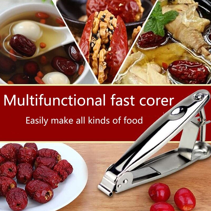 Cherry Pitter Tool 304 Stainless Steel O live Pitter Tool Plum Pitter Cherry Stone Remover For Make Cherry Juice Cherry Coke