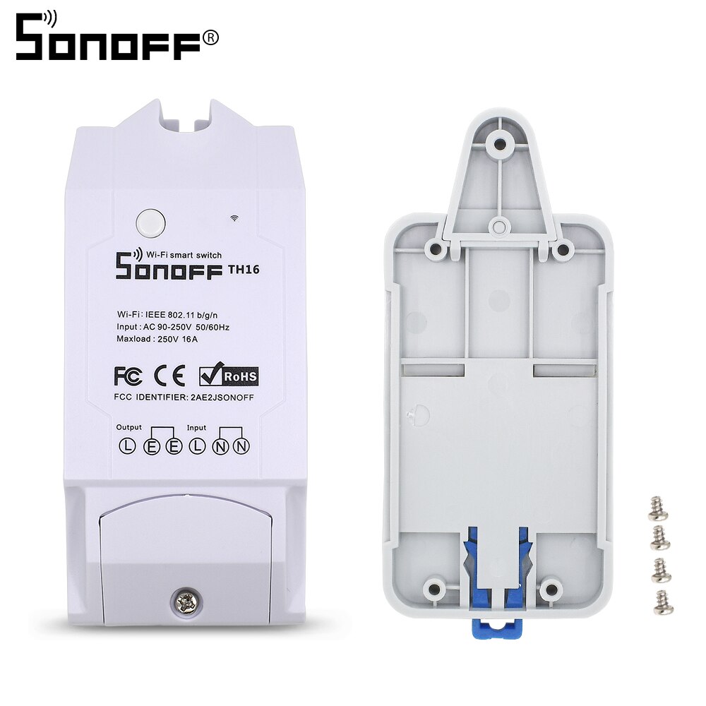 SONOFF DR DIN Tray Rail Case Holder Mounted Adjustable work with SONOFF Basic/RF/TH10/TH16/POW/DUAL/POW R2 Smart Home Automation: DR and th16