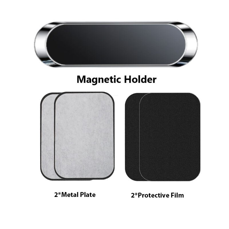 Magnetic Universal Car Phone Holder Dashboard Mini Strip Shape Stand in Car For iPhone Xiaomi Metal Magnet GPS Mount for Wall: I