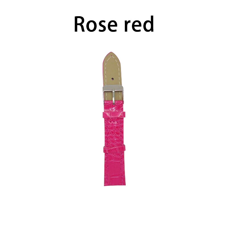 20mm masculino feminino couro do plutônio do vintage relógio de pulso banda pulseira cinto pulseiras correia pulseira relógio acessórios: Rose Red
