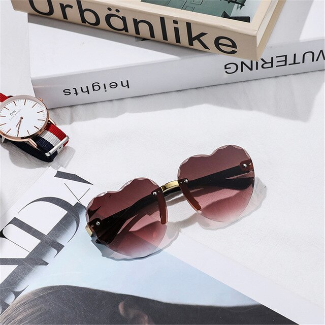 Gafas de sol polarizadas con marco de Metal para niños y niñas, marco de Metal infantiles con lentes de sol, con protección Uv400, para playa y verano: Coffee-Love