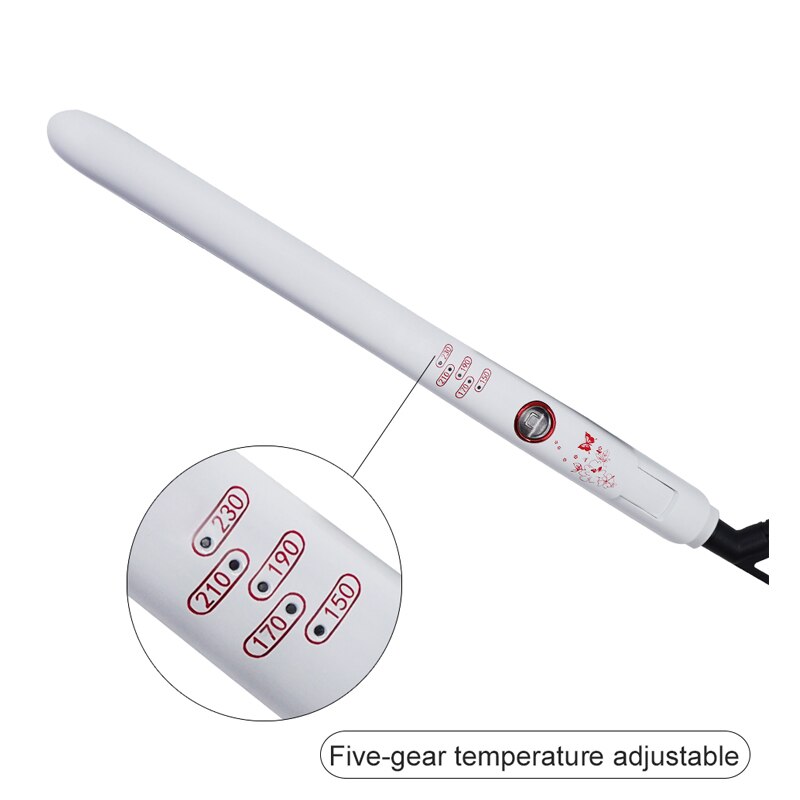 Fer à lisser électrique à revêtement céramique, fer à boucler, affichage numérique, mini fer plat électrique, noir et blanc