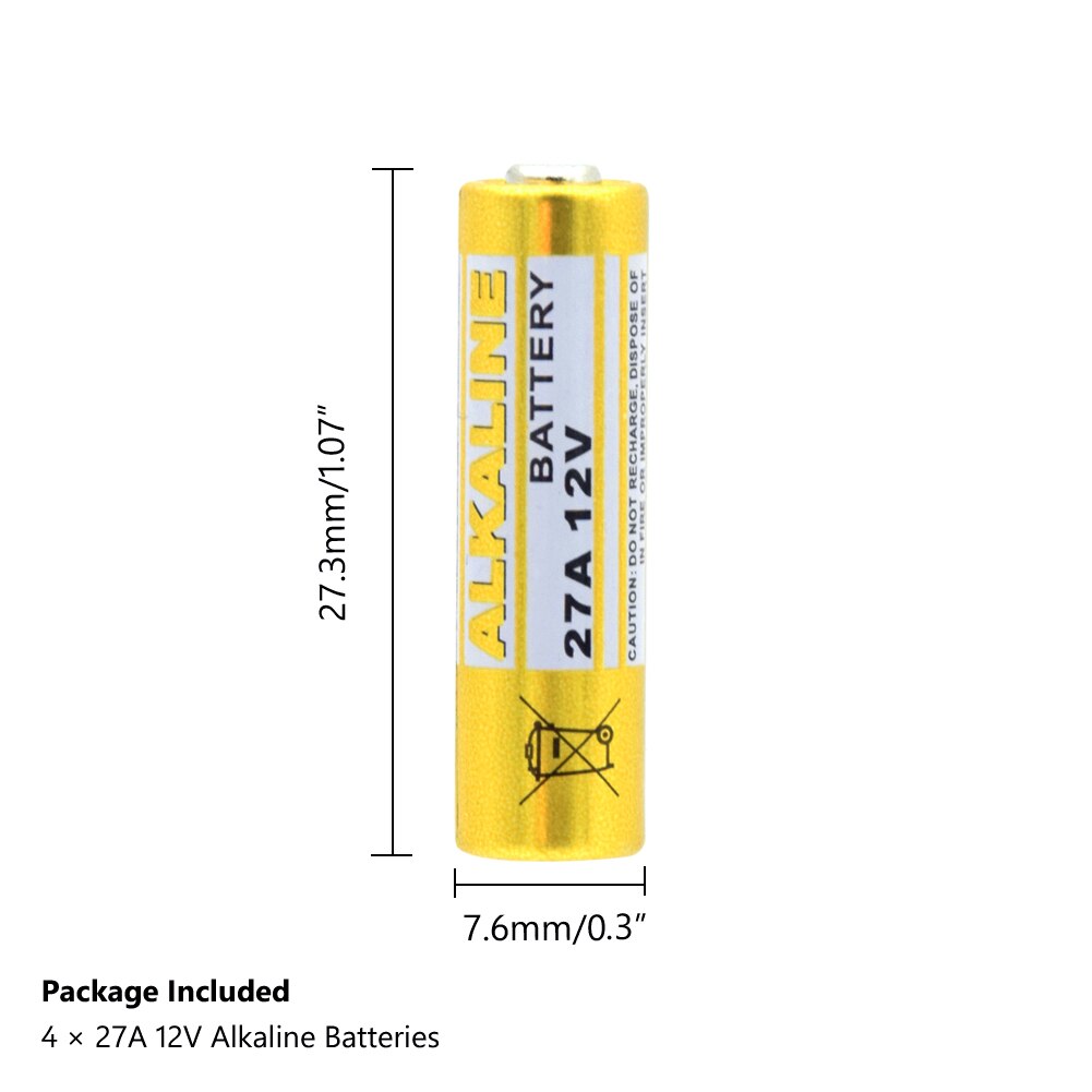Replacement Batteries 12V Alkaline Battery 27A MN27 E27A L828 E27 VR27 CA22 For Alarm Calculator