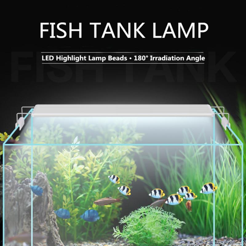 20-40 Cm Aquarium Led Verlichting Bar Aquatic Plant Fish Tank Lights Over-Head Lamp Extensible Waterdichte Clip op Lamp