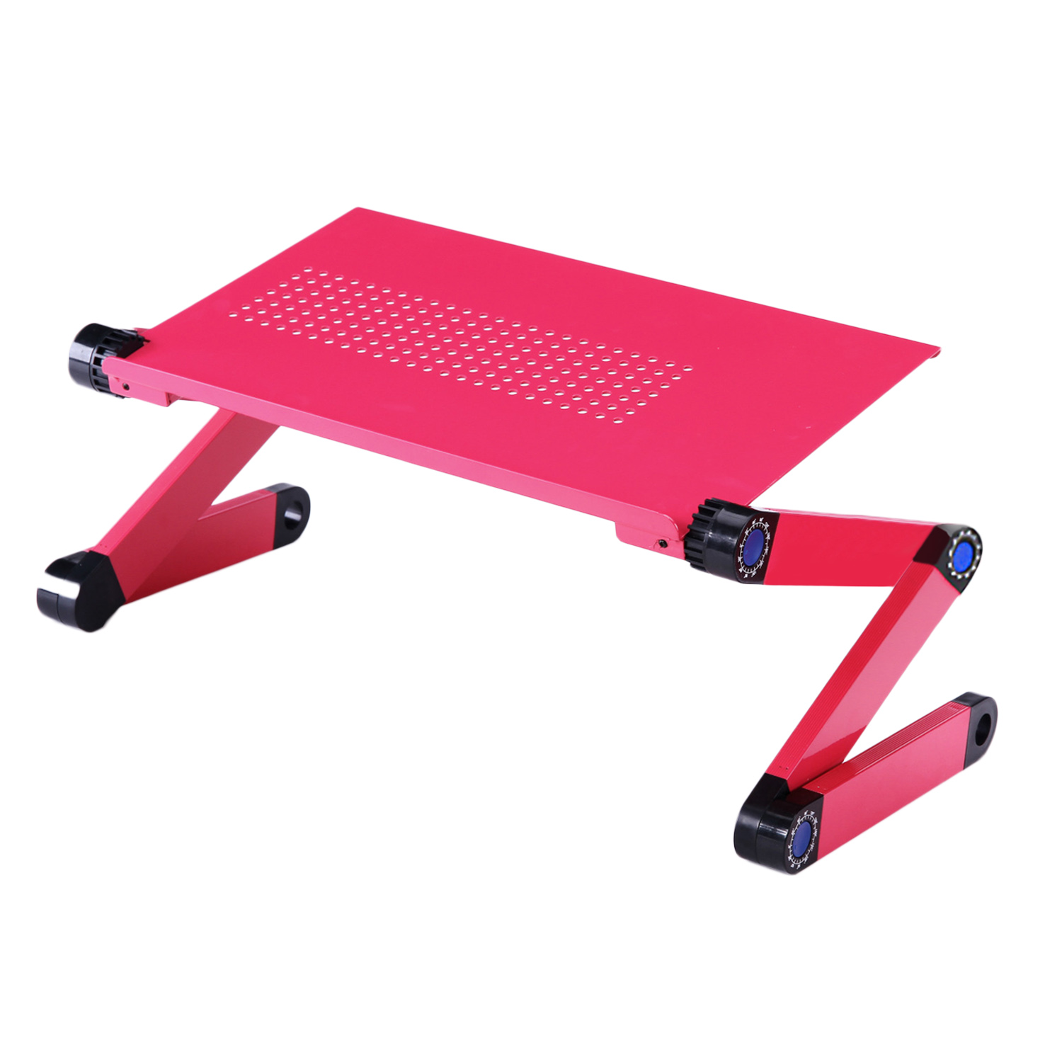 Besegad 360 Graden Verstelbare Draagbare Opvouwbare Aluminium Legering Koeling Laptop Ondersteuning Desk Stand Houder voor Thuis Kantoor School: Rose Red