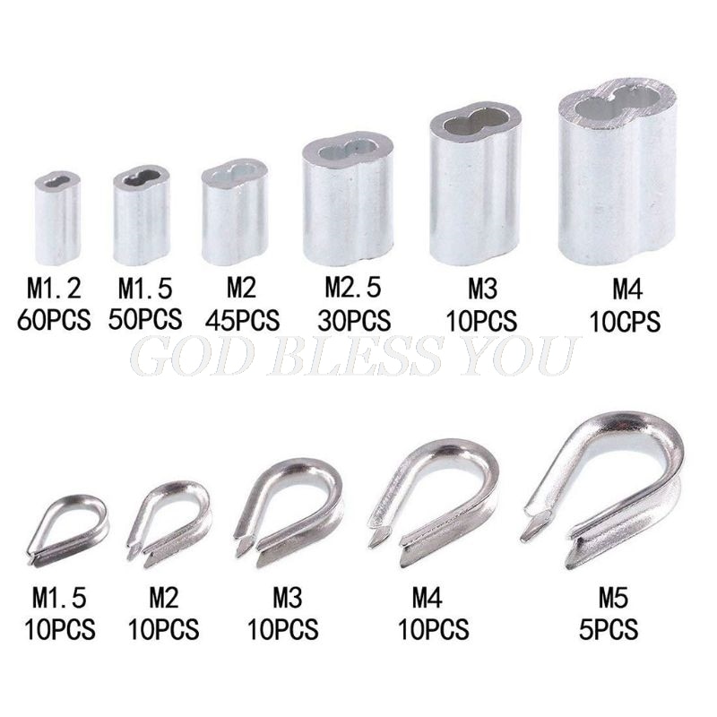 250Pcs 304 Stainless Steel Wire Rope Cable Thimble... – Vicedeal