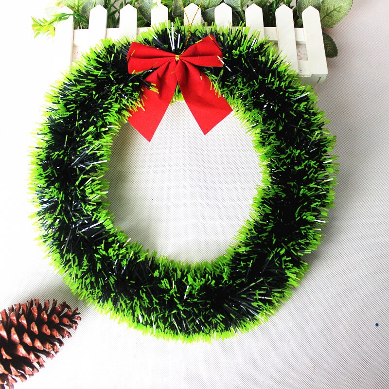 35 cm jul stor krans dør væg ornament krans dekoration sløjfe dekoration