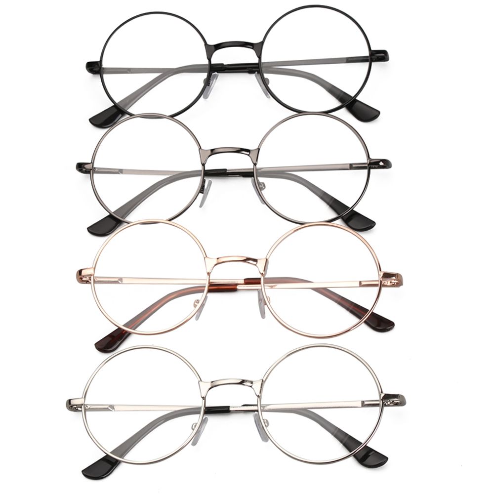 Gafas de lectura redondas de Metal con bisagra de resorte, lentes Retro Para presbicia, cuidado de la visión + 1,00 ~ + 4,0 dioptrías, montura de Metal