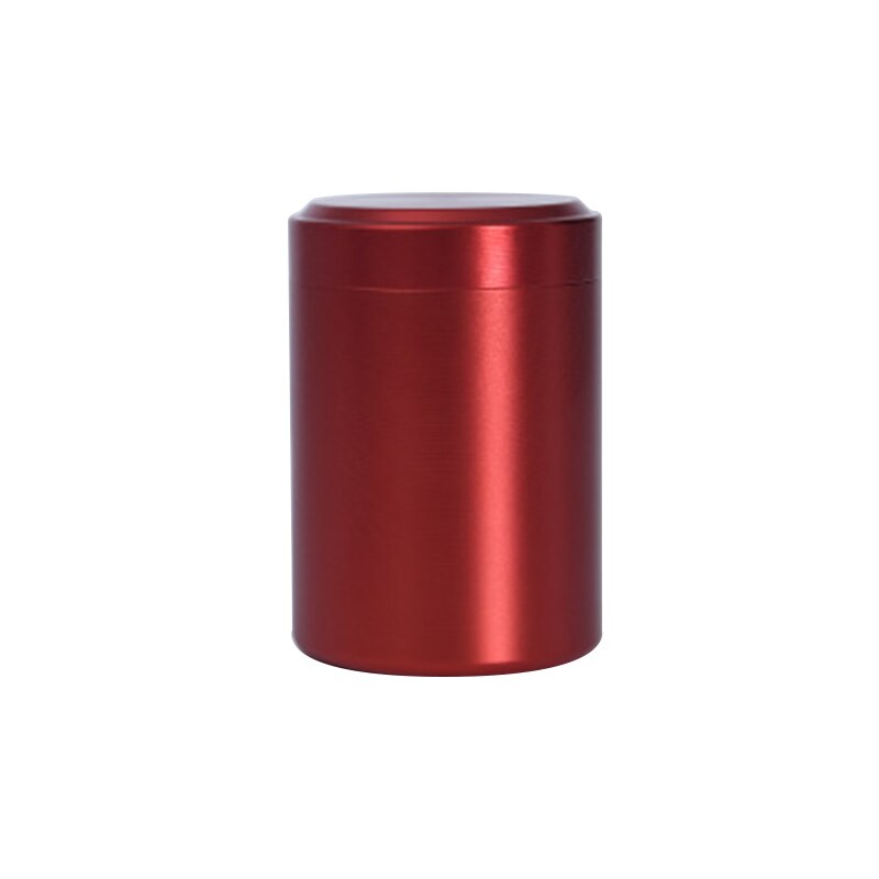 Portable Mini Tea Can Aluminum Herb Stash Jar Seal Smell Proof Container Spice Organizer Storage Pot P7Ding: Red