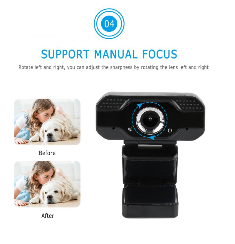 1080P Vaste Focus Hd Webcam Ingebouwde Microfoon High-End Video Call Camera Computer Randapparatuur Web Live camera Voor Pc Laptop