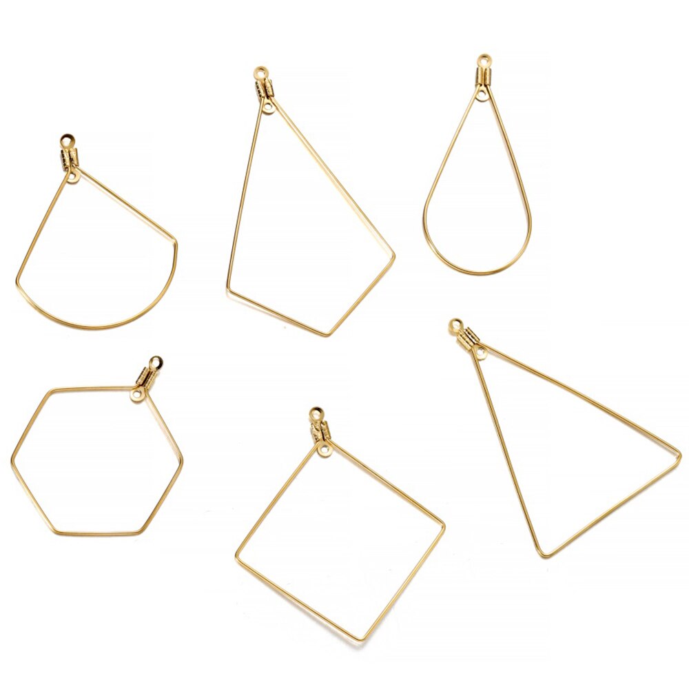10/20 stuks roestvrijstalen oorbellen geometrische vorm hangers connector bevindingen sluitingen haken voor doe-het-zelf sieraden maken accessoires