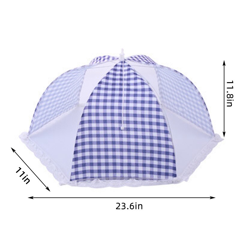 16 inch Foldable Kitchen Mesh Food Cover Round Umbrella Hygiene Grid Dish Cover Anti Fly Mosquito Dust BBQ Picnic Kitchenware