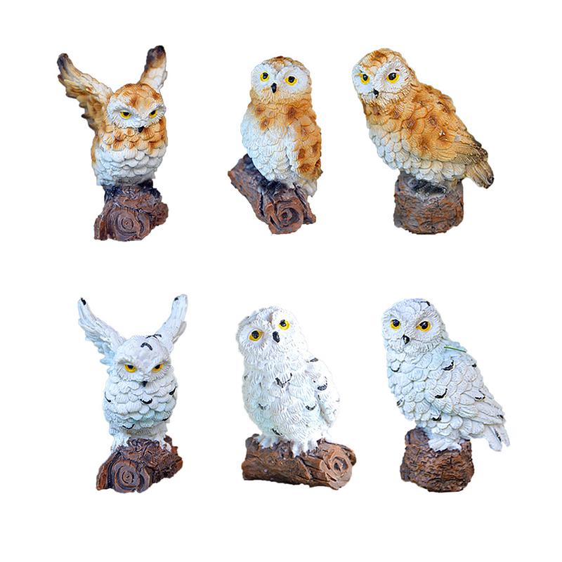 Mini Hoge Imitatie Leuke Uil Kleine Ornamenten Micro Landschap Tuinieren Decoraties Milieuvriendelijke Materialen