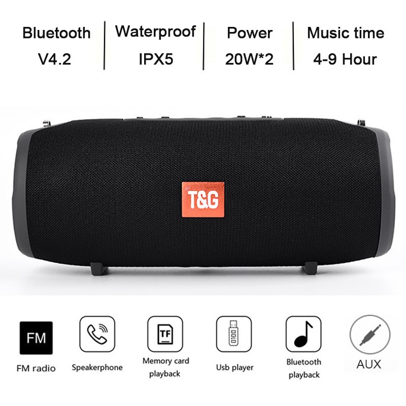 TG118 40W haute puissance Bluetooth haut-parleur extérieur Portable sans fil barre de son colonne Subwoofer centre de musique BoomBox 3D stéréo FM/TF