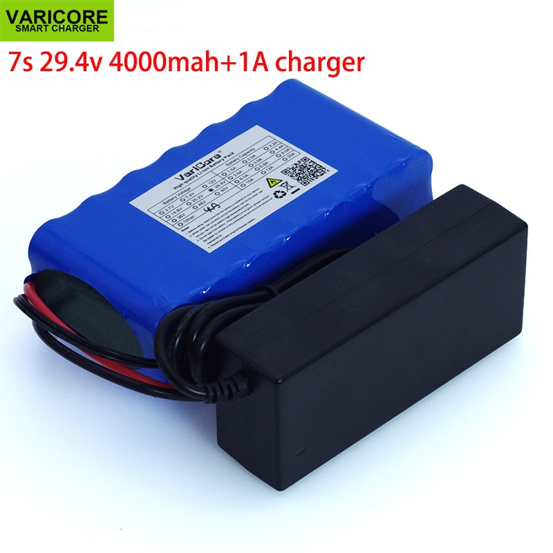 24V 4Ah 7s 6s 2P 18650 Battery li-ion battery 29.4v 4000mAh electric bicycle moped /electric/lithium ion battery pack+Charger