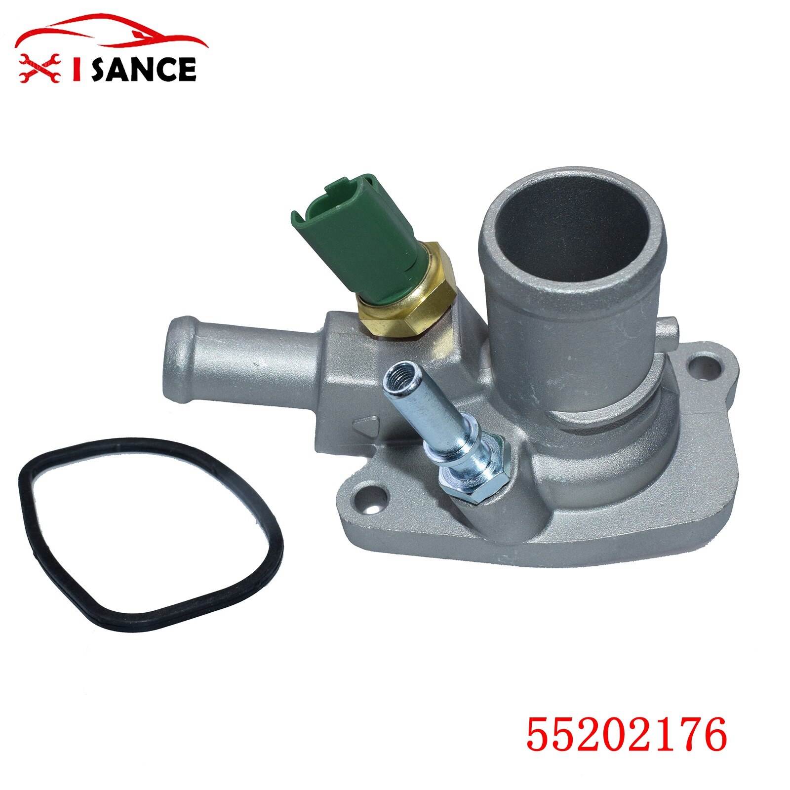 Soğutma suyu termostatı 55202176,55593508 FIAT 500 için Panda Bravo ALFA ROMEO OPEL CHRYSLER 1.4L 1368CC 83Cu. Inç l4 gaz