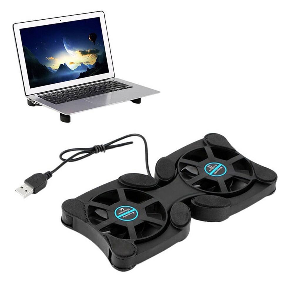Tapis de refroidissement pliable pour ordinateur portable, dissipation thermique, petit ventilateur usb, radiateur