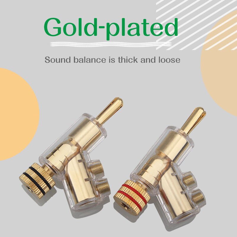 Xangsane 4 stück Hohe Leistung Gold überzogene Rhodium Überzogene Banana Verriegeln Stecker HiFi Lautsprecher Banana Anschlüsse