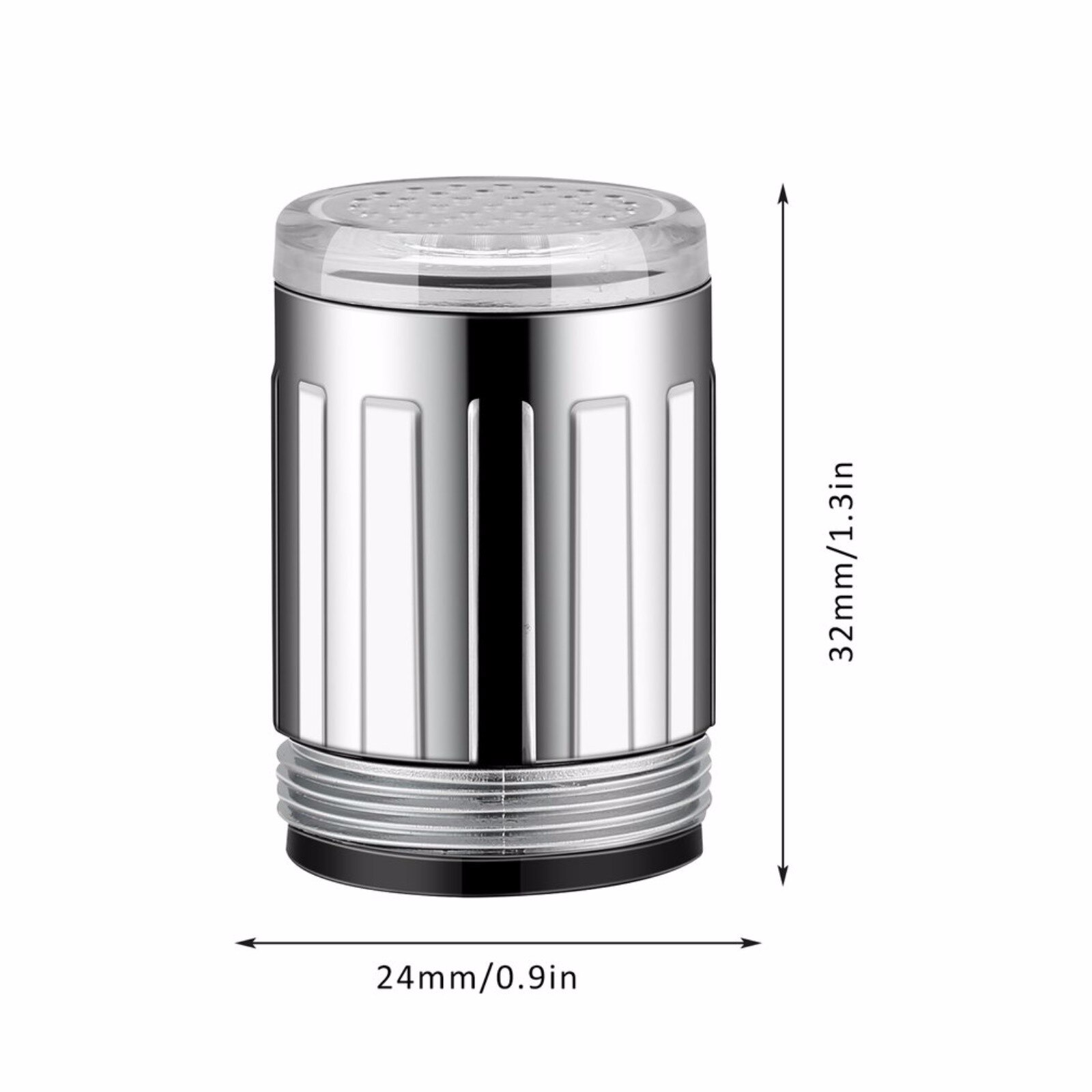 25# Light-up LED Water Faucet Changing Glow Kitchen Shower Tap Water Saving Novelty Luminous Faucet Nozzle Head Bathroom Light