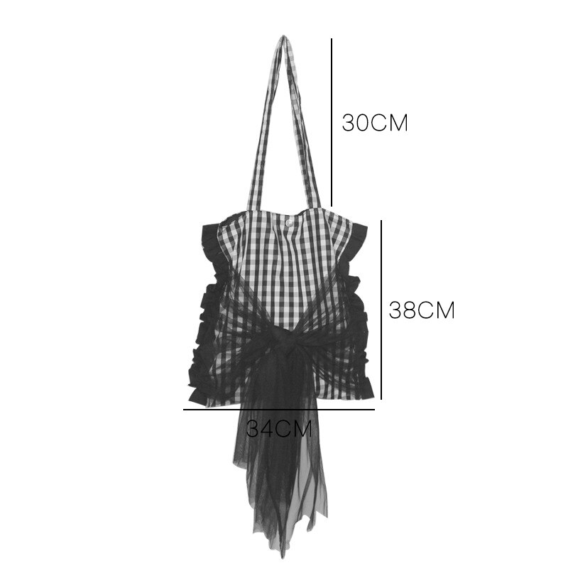 Youda coréen Style Plaid dames sac à provisions sac à main Simple femmes fourre-tout Ultra léger fille sacs à bandoulière