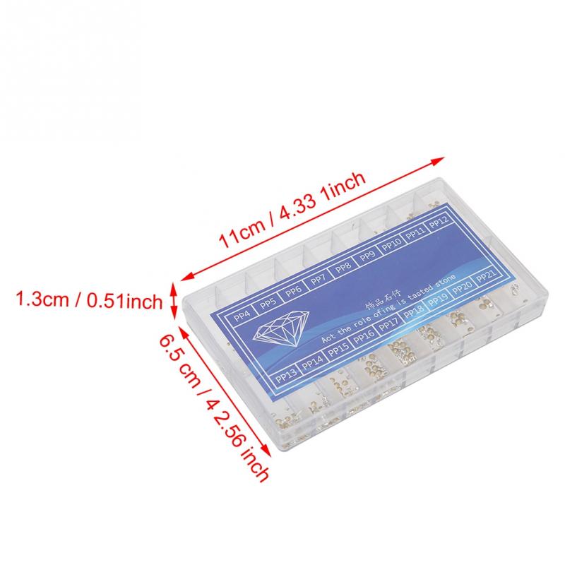 1 Doos 18 Maten PP4-PP21 Horloge Decoratie Onderdelen Steentjes Vervanging Horloge Deel Reparatie Tool Accessoires Voor Horlogemaker