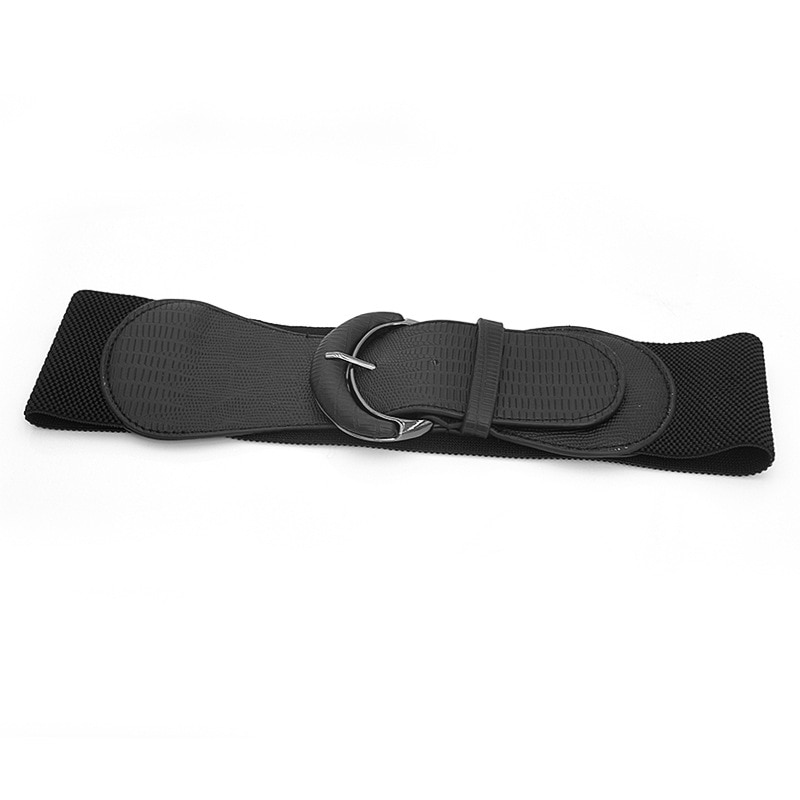 Faja elástica para mujer, cinturón informal ajustable, cinturón ancho, Color sólido, cinturón decorativo Delgado