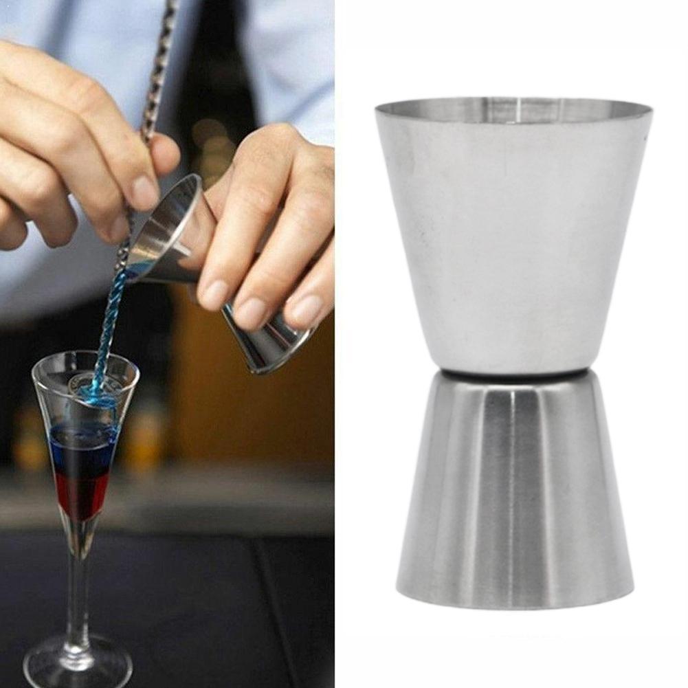 15 / 30Ml Of 25 / 50Ml Rvs Cocktail Shaker Gadgets Cup Maatregel Jigger Shot Drink Geest keuken Dual Maatregel K9V1