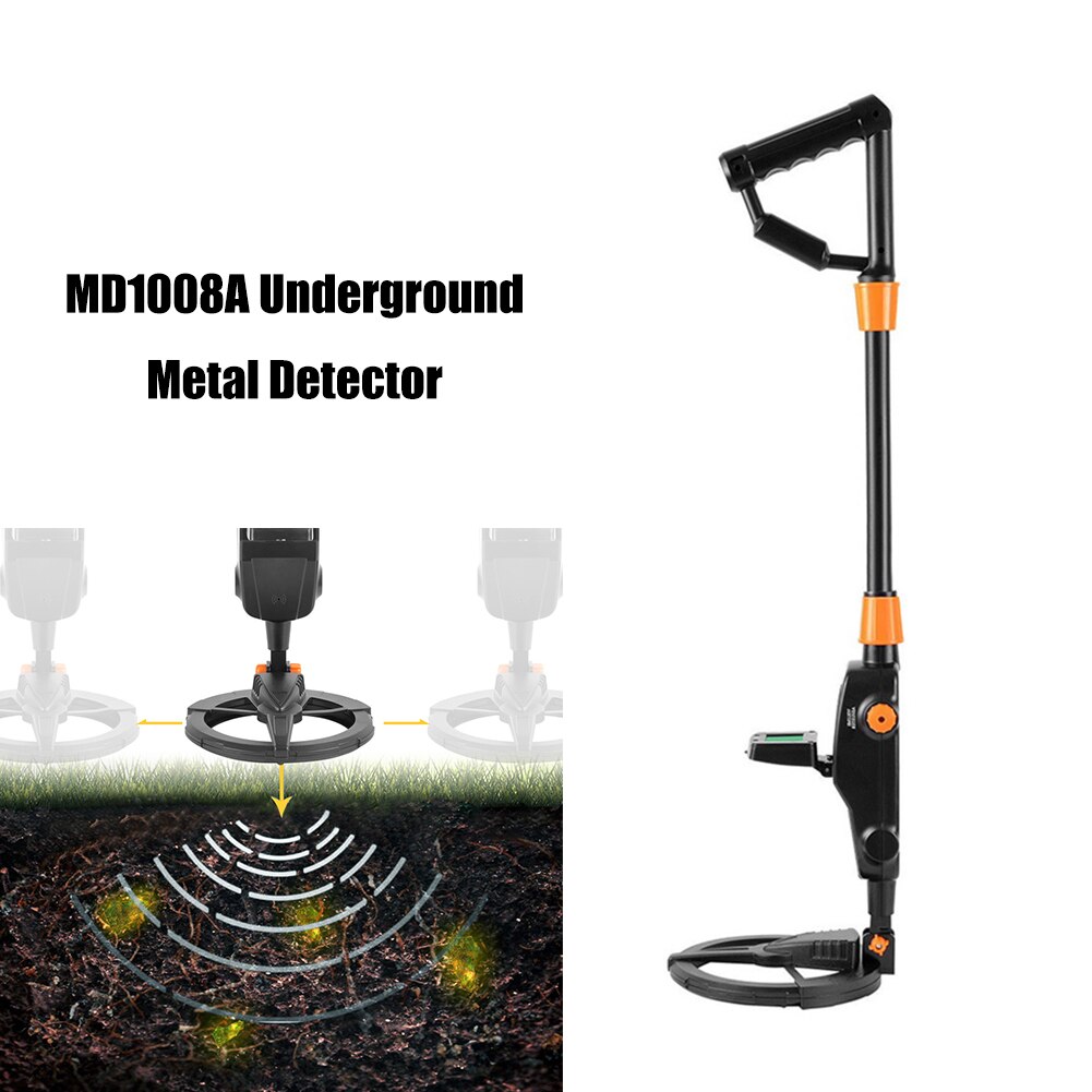 MD1008A Underground Metal Detector Underground Wire Iron Metal Gold Detector Adjustable Tracker for Treasure Search