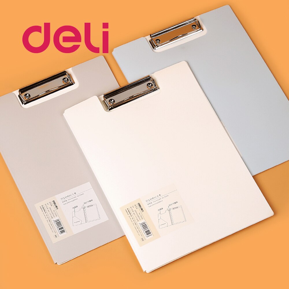Deli 1PCS A4 Folding Board Folder Paper Clip Bills Contract folder Student Writing Pad Board Clamp