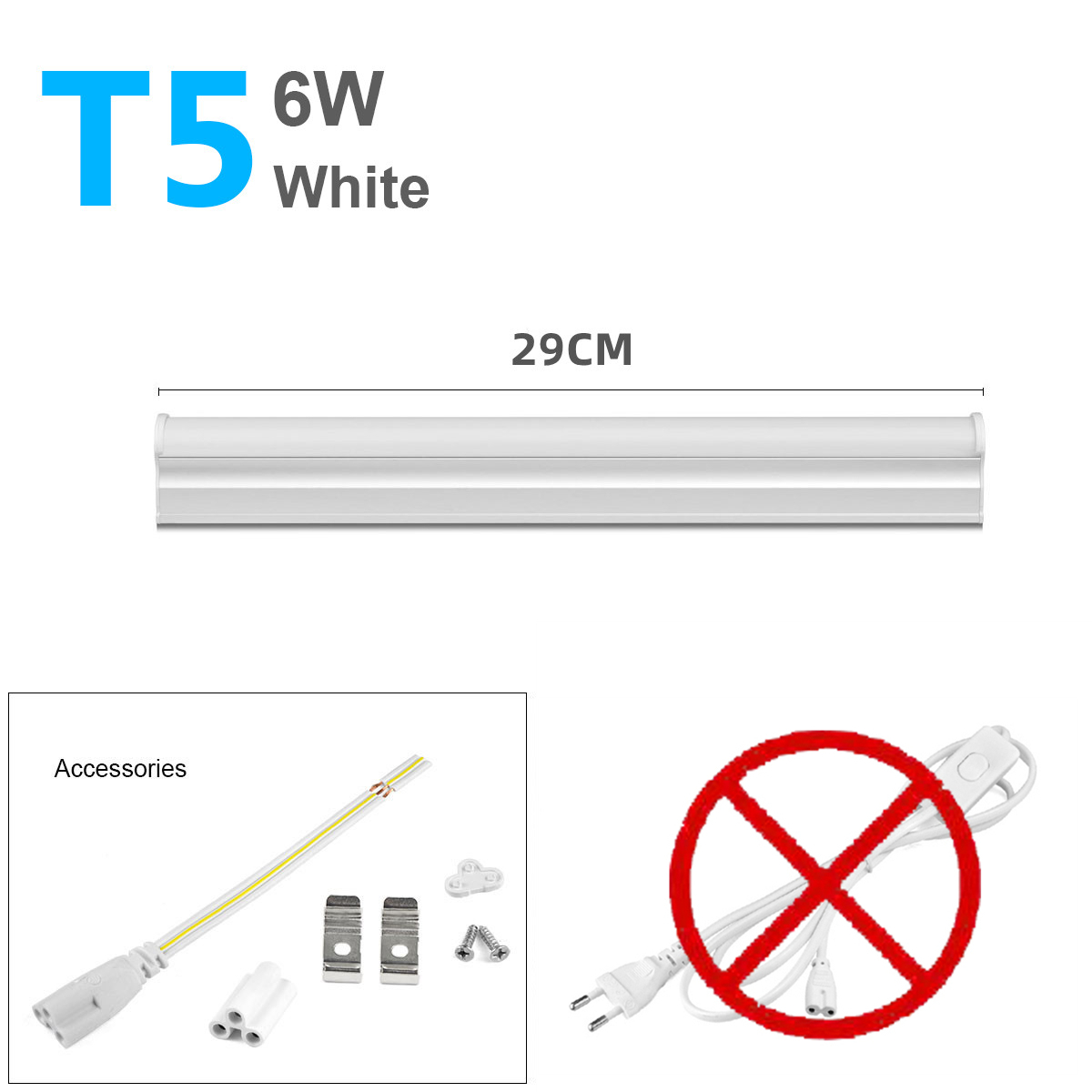 T5 t8 lysrör i aluminium led-ljusramp 29cm 30cm 110v 220v led-lampa integrerad rörbelysning för inomhuskök vägglampa: Blå