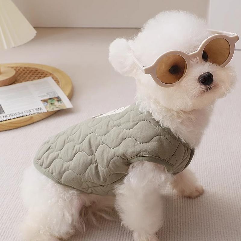 Abrigo de invierno para mascotas, ropa para clima frío, ropa cálida para perros con orificio para arnés incorporado, ropa para mascotas, chaleco de nieve acogedor