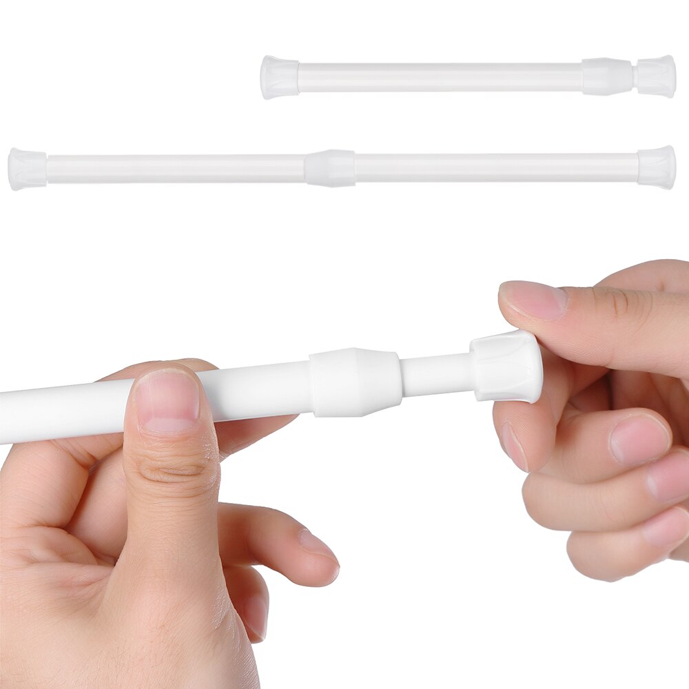 25-110Cm Uitschuifbare Badkamer Opknoping Douchegordijn Rods Verstelbare Telescopische Hengel Hanger Voor Gordijn Garderobe Accessoires