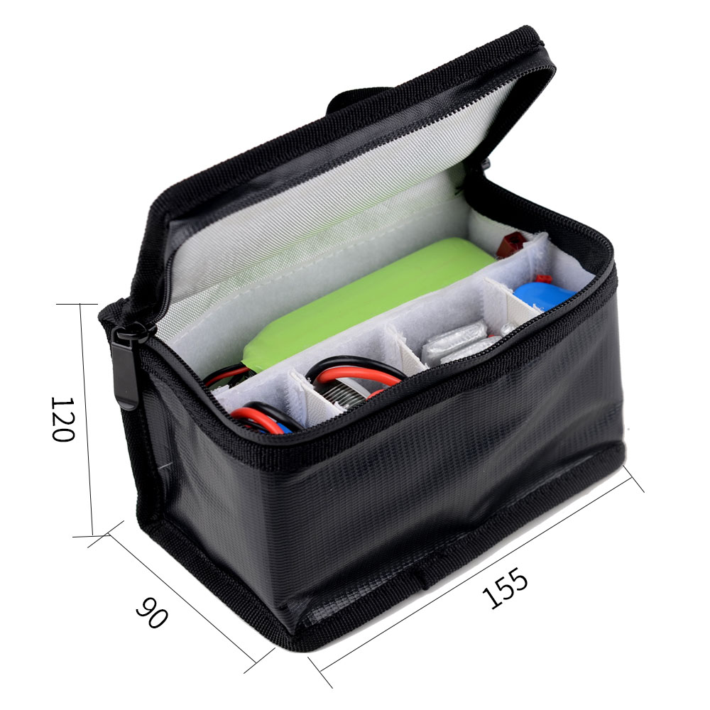 Lipo Batterij Draagbare Brandwerende Veiligheid Zak Lipo Guard Explosion Proof Brandwerende Opladen Sack Batterij Safe Bag Voor Battey: 155x115x90MM