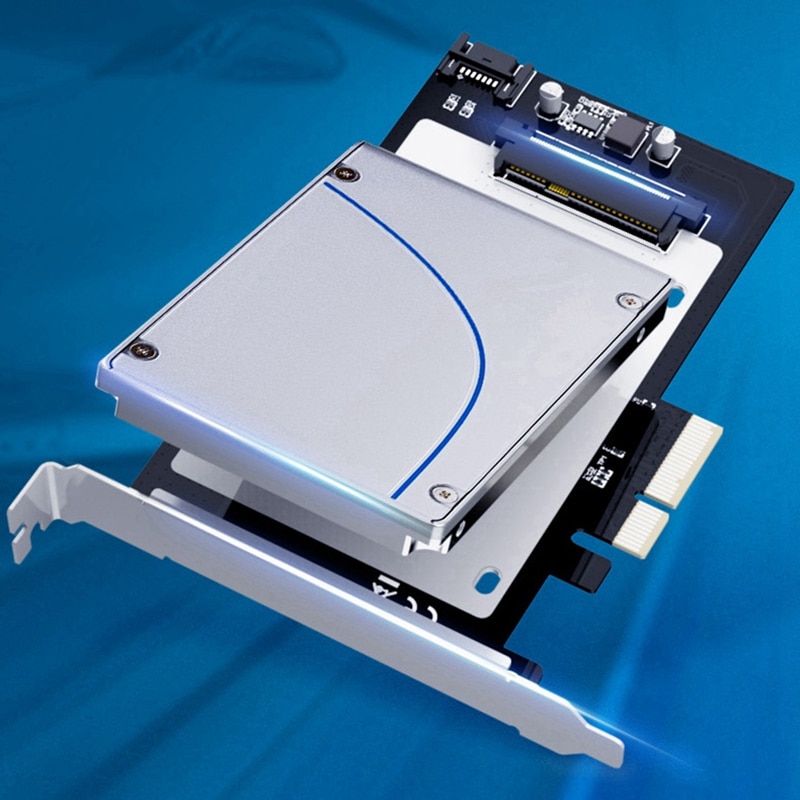 Pcie 3.0 x4 to u .2 sff -8639 adapterkort  u2 ssd gen 3 kort pci-e expansionskort  x4 to 2.5 tum sata riser kort