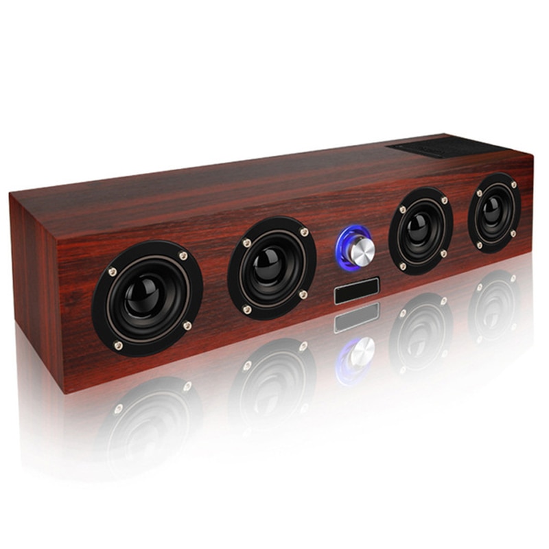 20W Portable Column Wireless Column Speaker Supports TF Card FM Radio Aux Subwoofer Soundbar for Computers and Home TVs, etc.