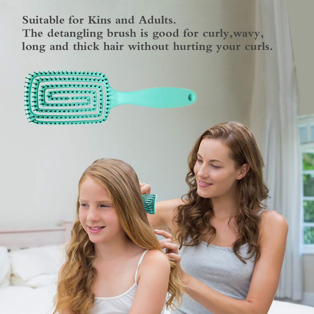 Yblntek dettangling hair hash hår kam sæt detangler hårbørste til krøllet hår barber tilbehør hårpleje styling værktøjer