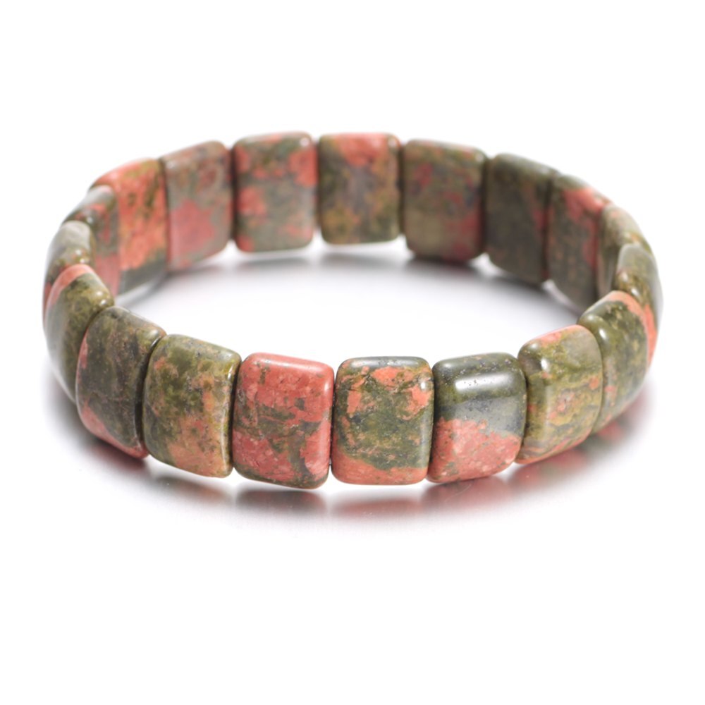 SZ0448e Moda Pendenti e Ciondoli di Alta Qualità Naturale Bian Pietra Geometrica Rettangolo Bordato I Braccialetti & Braccialetti per i Monili Delle Donne