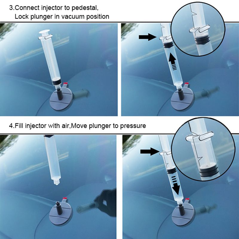 LEEPEE DIY Car Windshield Repair Kit tools Auto Glass Windscreen repair set Give Door Handle Protective Decorative Stickers