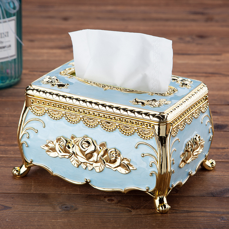 Europese Stijl Acryl Tissue Box Luxe Ktv Hotel Tissue Doos Tissue Rek Bureau Accessoires Home Office Bar Desktop Tissue