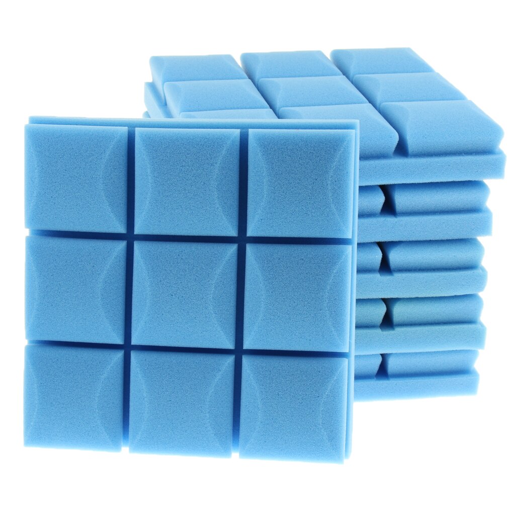6 Pieces Studio Soundproofing Foam Panel for Home Entertainment Theatre 9.84 x 9.84 x 1.97inch