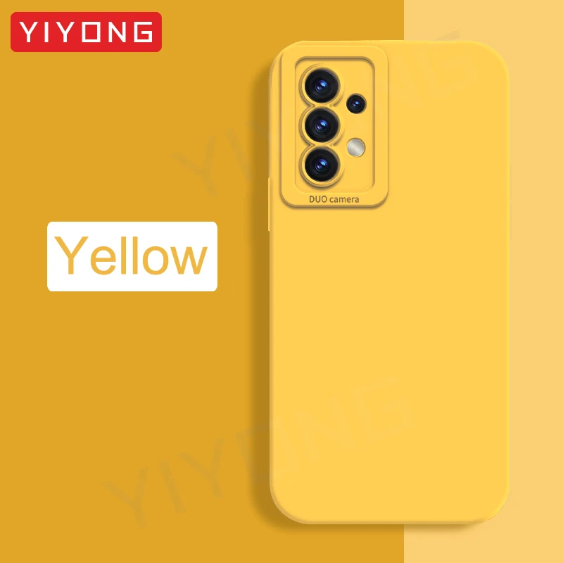 For Samsung A52 A53 Case YIYONG Original Liquid Silicone Soft Cover For Samsung Galaxy A52 s A52s A55 A54 5G A 52 53 Phone Cases: EVA / Yellow