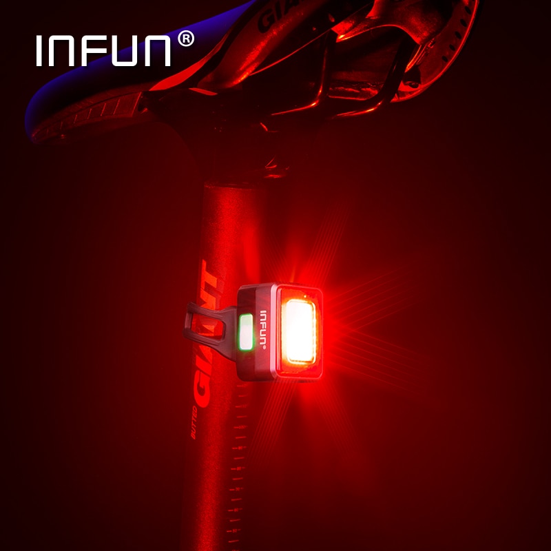 INFUN F50 Fahrrad Rücklicht Rücklicht Fahrrad Automatische Bremse Induktion straße MTB Radfahren Ladung FÜHRTE Sicherheits Lauf Lampe