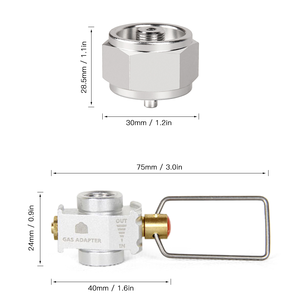 Camping Stove Refill Adapter Gas Saver Plus Gas Convertor Shifter Refill Flat Tank Conversion Adapter Camping Gas Adaptor Valve