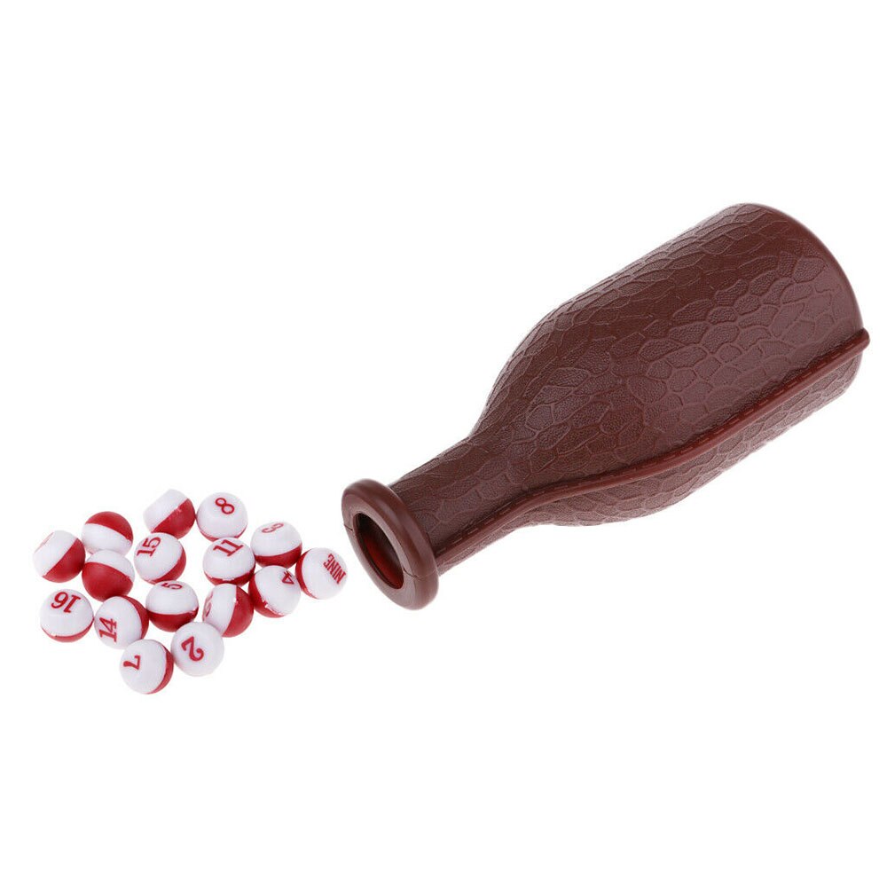 17pcs/set Billiard Game Kelly Pool Shaker Bottle with Standard set of 16 Numbered Tally Balls Peas Billiard Accessories