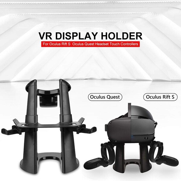 Vr Stand,Headset Display Holder and Station for Oculus Rift S Oculus Quest Headset Press Controllers