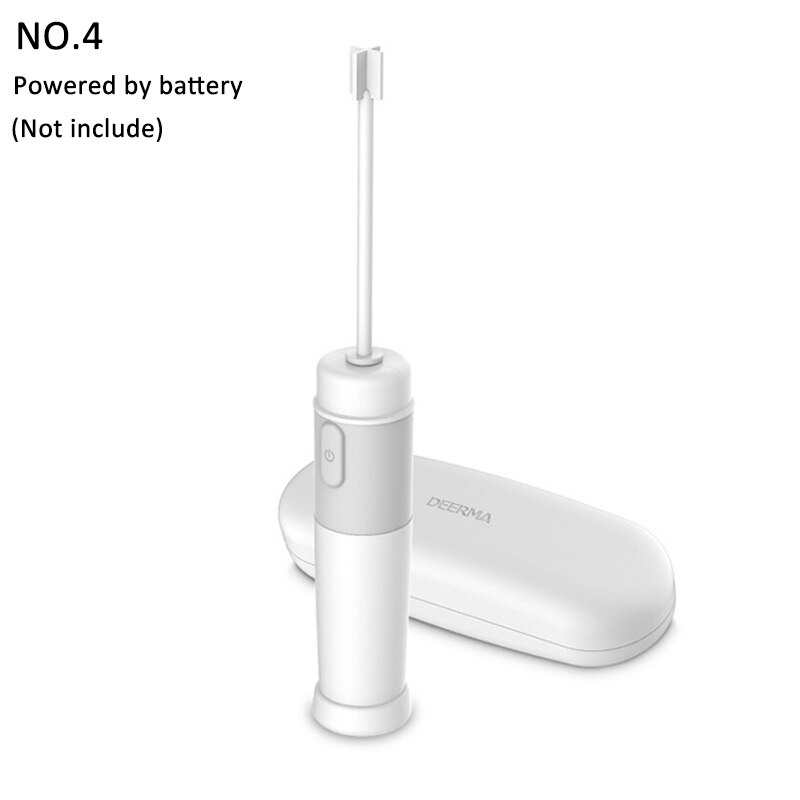 Kbxstart Draagbare Elektrische Melkopschuimer Mini Handheld Automatische Melkschuimers Voor Cappuccino Eiklopper Keuken Gereedschap: NO.4