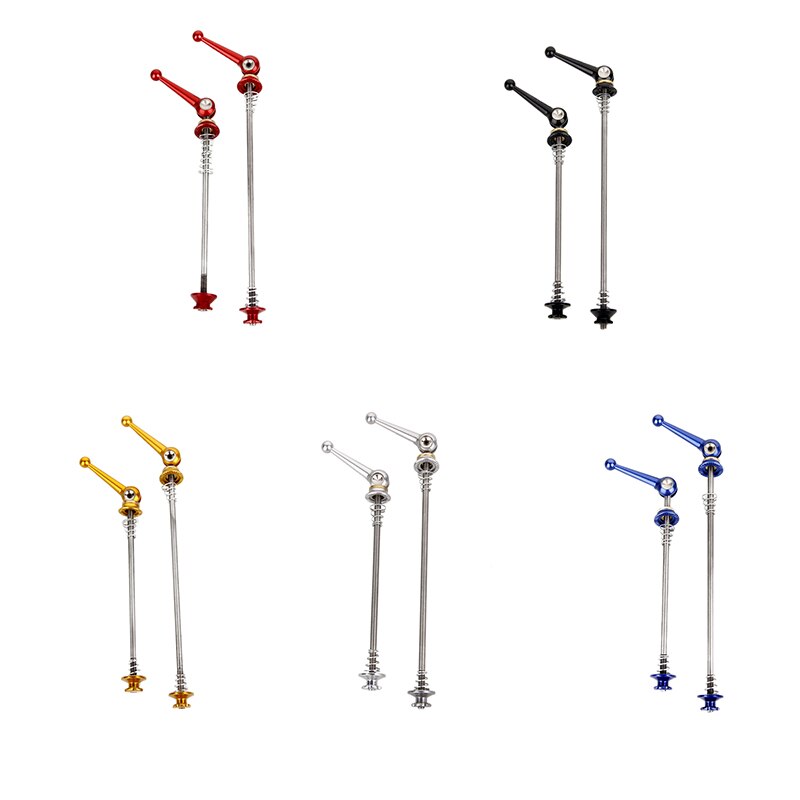 Bicycle Skewers 1 Pair Ultralight Titanium Quick Release Bicycle Hub Skewers for MTB Road Bike
