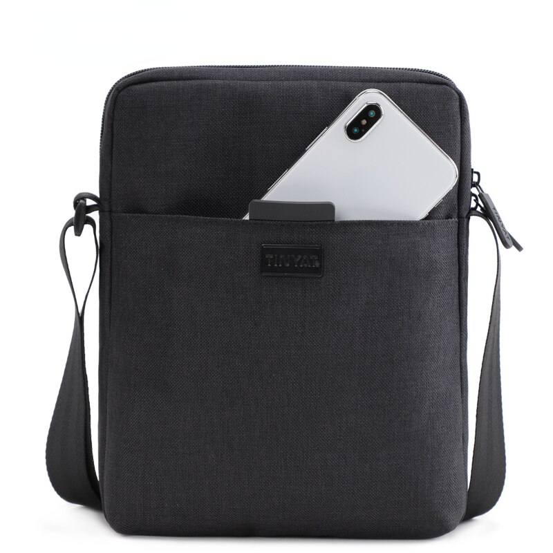 Mannen Messenger Bag Eenvoudige Mannen Schoudertas Business Casual Schoudertas Verticale Schoudertas Stad Tas voor Mannen: Black