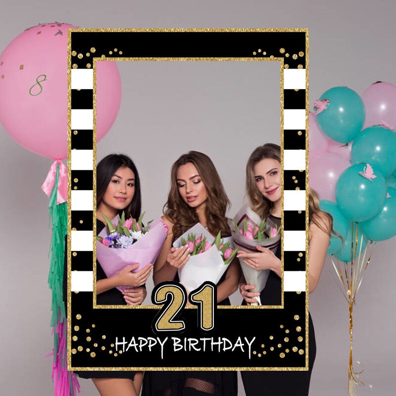 1 pz Buon Compleanno foto cabina Puntelli cornice per Bambini per Adulti Festa di Compleanno arredamento 1st 2nd 16th 18th 21st 30th Photobooth Puntelli Supplie