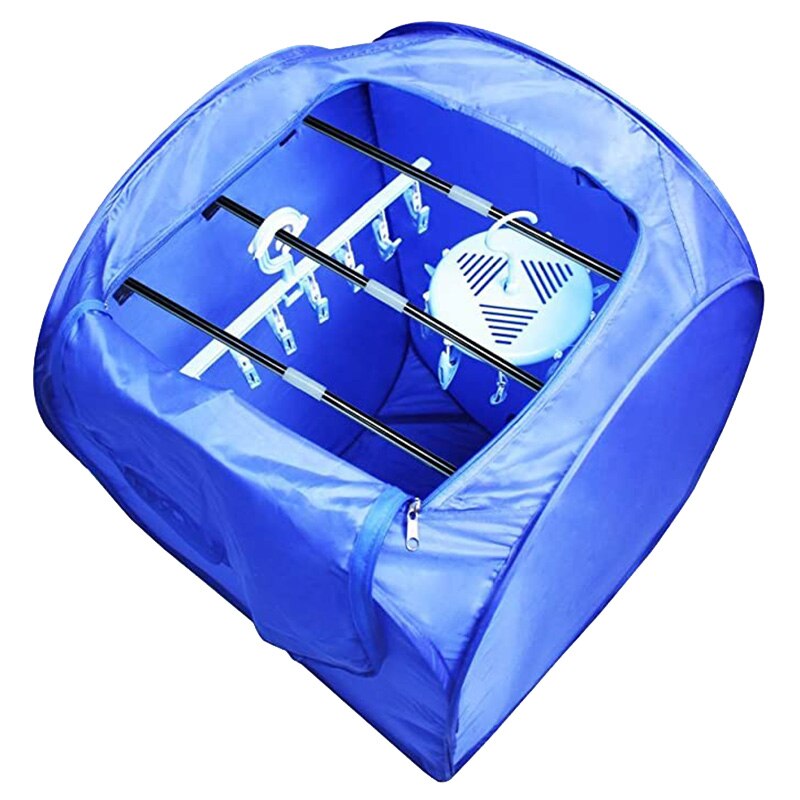 Kannettava sähköinen vaatteiden kuivausrumpu taitettava matkailma-kuiva-vaatteet lämmin kangaskuivaaja vaatekaappi lisävarusteilla